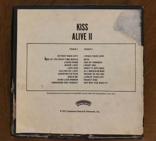 KISS - ALIVE II (2) 3 3/4 IPS REEL TO REEL Tape 1977 Casablanca RARE 2
