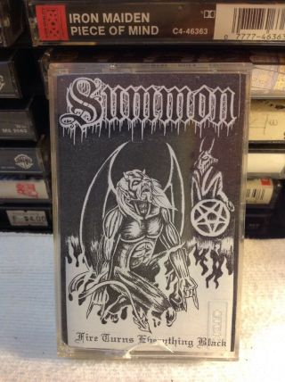 Summon Fire Turns Everything Black Rare Death Metal Cassette Demo 1995 Obituary