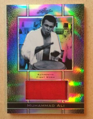 Leaf Metal Muhammad Ali Fight Worn Material Card Vs Oscar Bonavena Rare Le 2/5