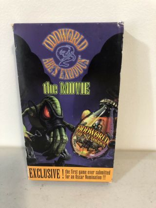 Oddworld Abe’s Exoddus The Movie Vhs Tape Very Rare