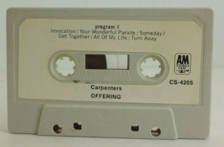 Carpenters - Offering (Audio Cassette,  1969) Ticket to Ride First Release RARE 4