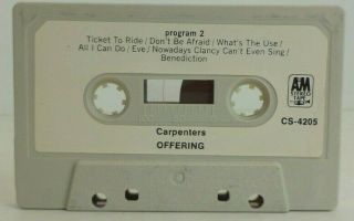 Carpenters - Offering (Audio Cassette,  1969) Ticket to Ride First Release RARE 5