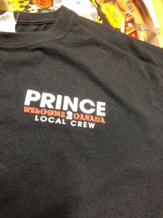 Prince Welcome 2 Canada Local Crew Concert Tour Shirt Xl Very Rare