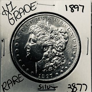 1897 Morgan Silver Dollar Hi Grade U.  S.  Rare Coin 3877