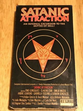 Satanic Attraction Vhs Extremely Rare Horror Gore Brazilian Occult Slasher Htf