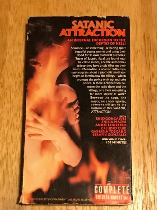 Satanic Attraction VHS Extremely Rare Horror Gore Brazilian Occult Slasher HTF 2