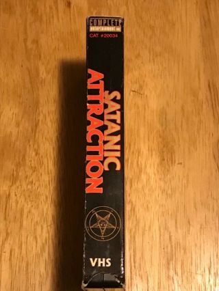 Satanic Attraction VHS Extremely Rare Horror Gore Brazilian Occult Slasher HTF 3