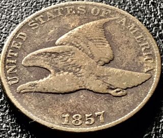 1857 Flying Eagle Cent 1c One Cent Better Grade Rare 17979