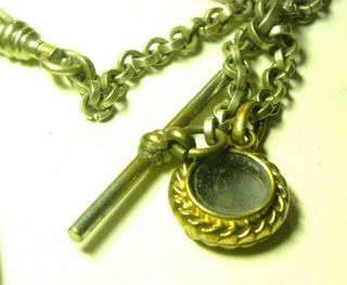 Rare Very Collectable Antique Goldfilled Pocket knife/pocket watch Chain Fob 3
