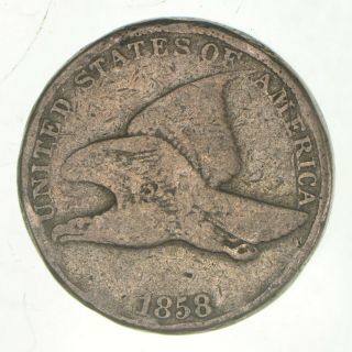 Crisp - 1858 - Flying Eagle United States Cent - Rare 024