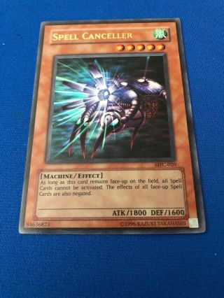 YuGiOh Spell Canceller MFC - 020 Ultra Rare Unlimited Edition Extremely Light Play 2