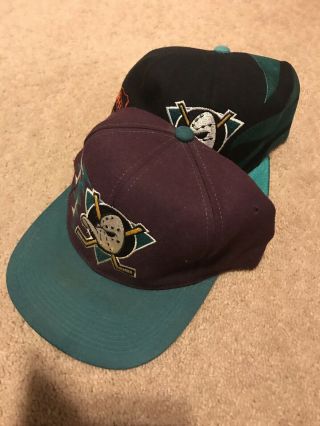 Vintage 90s Anaheim Mighty Ducks Nfl Snapback Logo Hat Cap,  Rare
