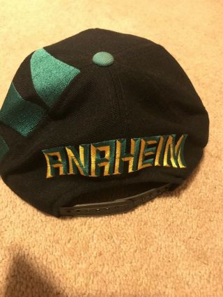 Vintage 90s Anaheim Mighty Ducks NFL Snapback Logo Hat Cap,  RARE 2