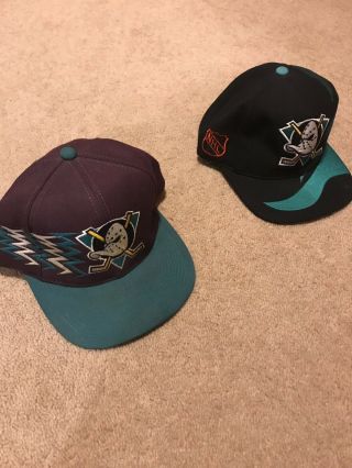 Vintage 90s Anaheim Mighty Ducks NFL Snapback Logo Hat Cap,  RARE 4