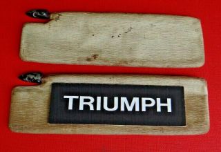 Triumph Tr4 Windshield Sun Visors W 2 Brackets Oem Rare