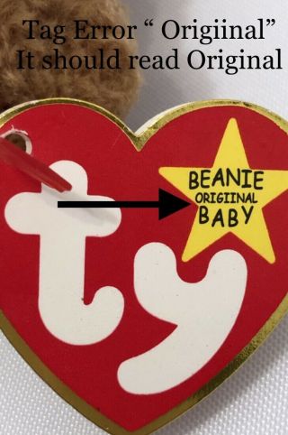 Beanie Babies Curly With Tag Errors Oriiginal & Suface Swing,  Vintage.  RARE 3