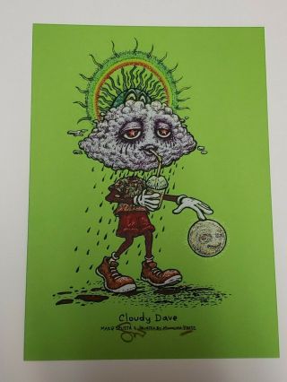 Marq Spusta Green Cloudy Dave 5 " X 7 " Print Rare From Some Birds Pack