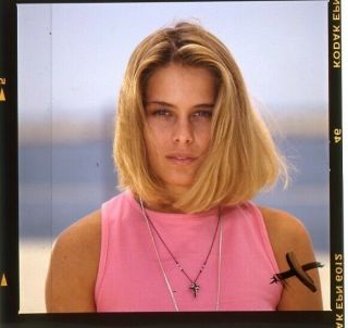 Vintage 2.  25 " X 2.  25 " Actress Nicole Eggert Rare Baywatch Transparency 1992