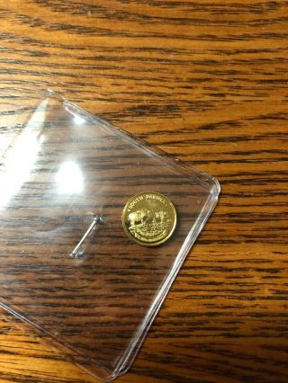 1987 South Dakota Bison 1/20 Oz.  999 Fine Gold Round Tri - State Buffalo Rare