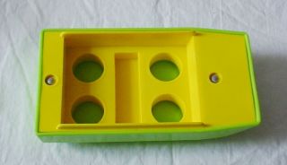 Vintage Fisher Price Little People Boat For Pop Up Camper Yellow Green Rare