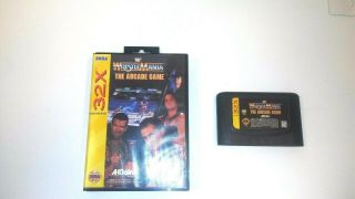 Wwf Wrestlemania: The Arcade Game Rare (sega 32x 1995) Cart,  Case W/hang Tag