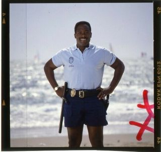 Vintage 2.  25 " X 2.  25 " Actor Gregory Alan Williams Rare Baywatch Transparency