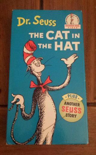 Dr.  Seuss The Cat In The Hat 1985 VHS & book Beginner Book Edition rare 2