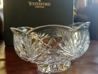 Rare Waterford Crystal Ireland Giftware 8.  5 Crystal Waterford Salad Bowl.