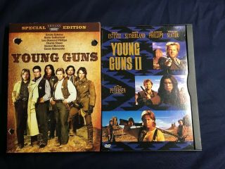 Young Guns & Young Guns Ii (2) (dvd,  1999) Rare & Oop Emilio Estevez Western