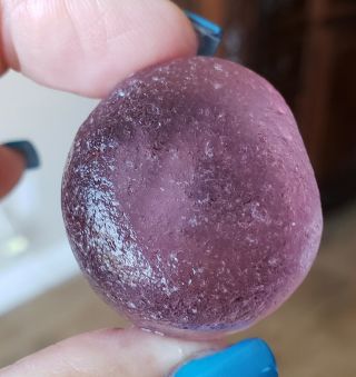Deep Lavender/violet/amethyst Neodymium Seaglass Bottle Bottom,  Rare