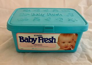 Vintage 1991 Scott Baby Fresh Diaper Wipes Wipe Container Rare Prop Staging 8