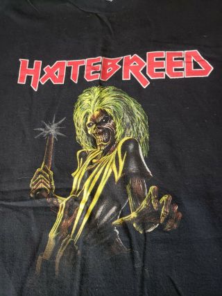 Vintage Rare Hatebreed T Shirt Sleeves Cut Off Xl Concert Tour Iron Maiden Metal