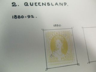 Queensland Stamps: 1880 - 1892 Specimen Chalon - Rare (g203)