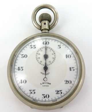 Rare / Vintage Lavina Cal.  7623 Stopwatch.  Very Hard To Obtain