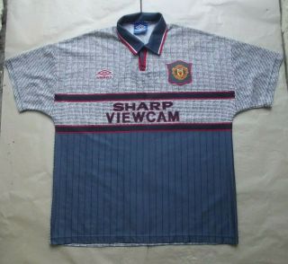 Manchester United 1995 1996 Away Shirt Rare Umbro Sharp (xl)