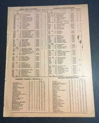 Tottenham Hotspur Vs Huddersfield 1935 Football Programme 1930’s 30’s RARE Spurs 3