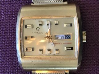 Odd Rare Rectangular Watch By Omega / Jowissa