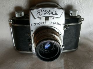 Rare Ihagee Dresden Camera Exa,  Carl Zeiss Jena Tessar 50mm F/3.  5 T Nr3576390