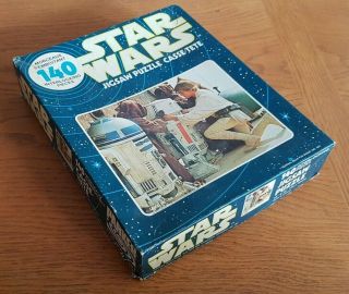 Vintage Star Wars Jigsaw Puzzle 1977 Luke Jawas R2 - D2 Complete Great Shape Rare