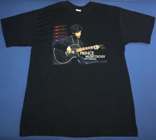 Prince Live 2004 4ever Musicology Tour Rare Vintage 2 Sided Mens T Shirt Xl