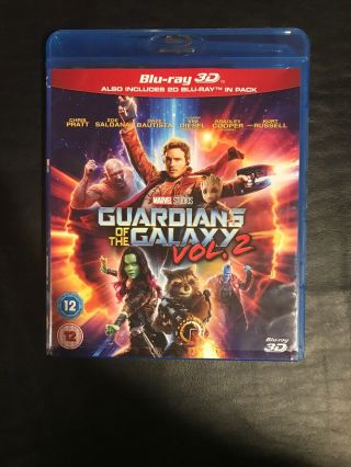 Guardians Of The Galaxy Vol.  2 (3d Blu - Ray 2017) Rare Like / Watched Once