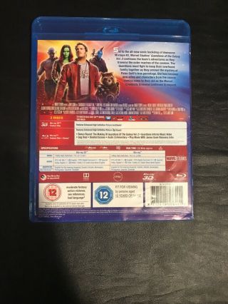 Guardians of the Galaxy Vol.  2 (3D Blu - ray 2017) Rare Like / Watched Once 3