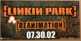 Linkin Park Rare 2002 Promo Poster Release Date 4 Reanimation Cd Never Displayed