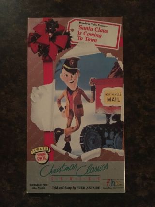 Santa Claus Is Coming To Town Christmas Classics Vhs By Fred Astaire Rare 1989