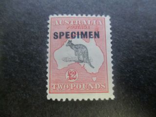 Kangaroo Stamps: £2 Specimen C Of A Watermark - Rare (d27)