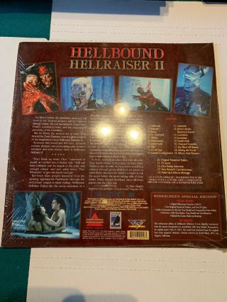 Hellraiser 2 Hellbound widescreen special edition horror LASER DISC rare 1996 2