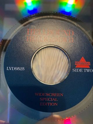 Hellraiser 2 Hellbound widescreen special edition horror LASER DISC rare 1996 4