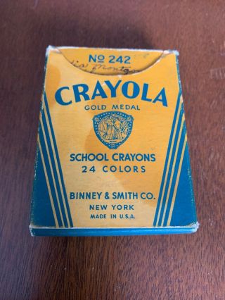 Rare Vintage CRAYOLA Crayons Flesh Color 1940’s 24 Ct.  BINNEY & SMITH No.  242 4