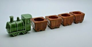 Rare Sylvac Train 5479 (salt Pot) & Carriages 5478 (egg Cups)