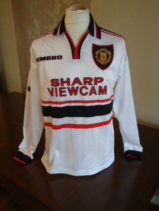 Manchester United 1997 Long Sleeve Umbro Away Shirt Medium Rare Cole